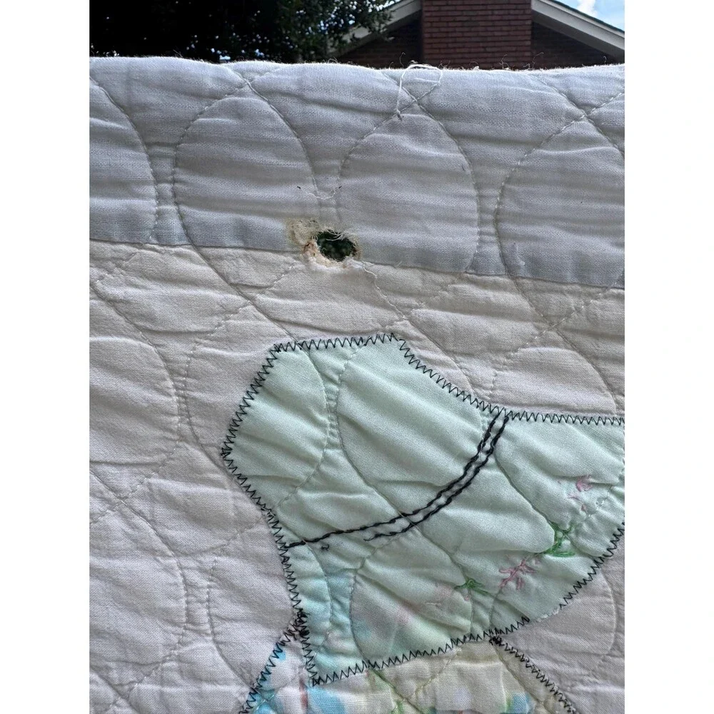 Vintage Sunbonnet Sue Quilt Handmade Appliqué Cottage Farmhouse Decor Primitive